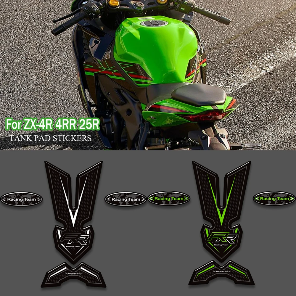 

Tank Pad For kawasaki Ninja ZX-4R ZX-4RR ZX4R ZX4RR ZX - 4R 4RR 25R ZX-25R ZX25R Grips Gas Fuel Oil Kit Knee Stickers Decals