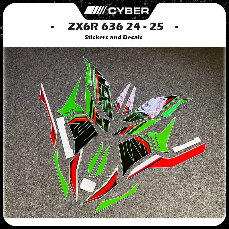 For Kawasaki ZX-6R ZX6R Ninja6R 2024-2025+ ZX6R 24-25 Motorcycle Fairing Shell Replica Sticker Decal