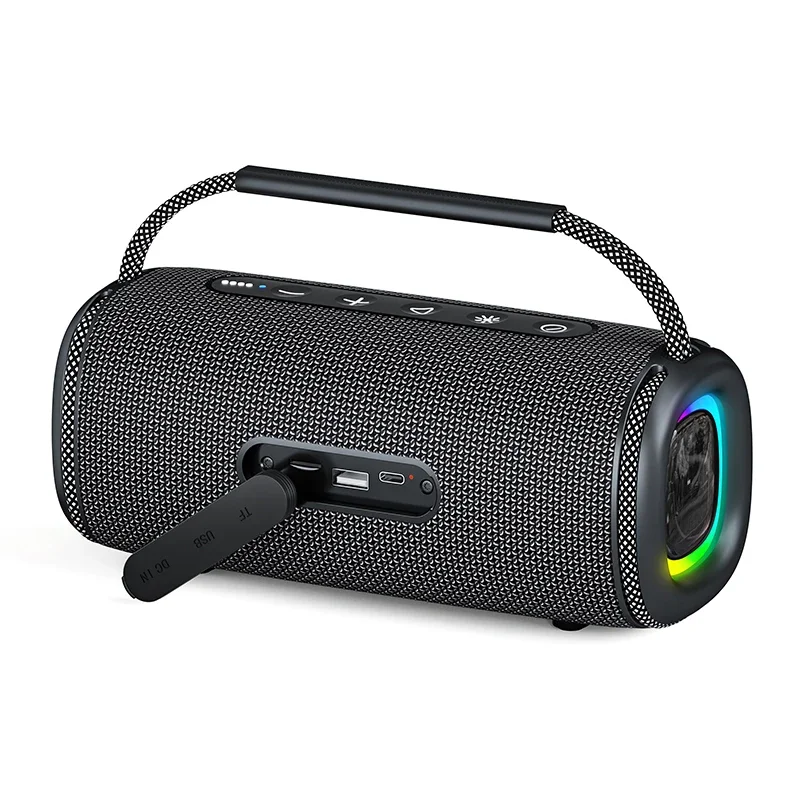 Rockmia Fresh New 30W RGB Wireless Bluetooth 5.3 Speaker Portable Stereo Music Boombox with RGB Light EBS-617 Waterproof