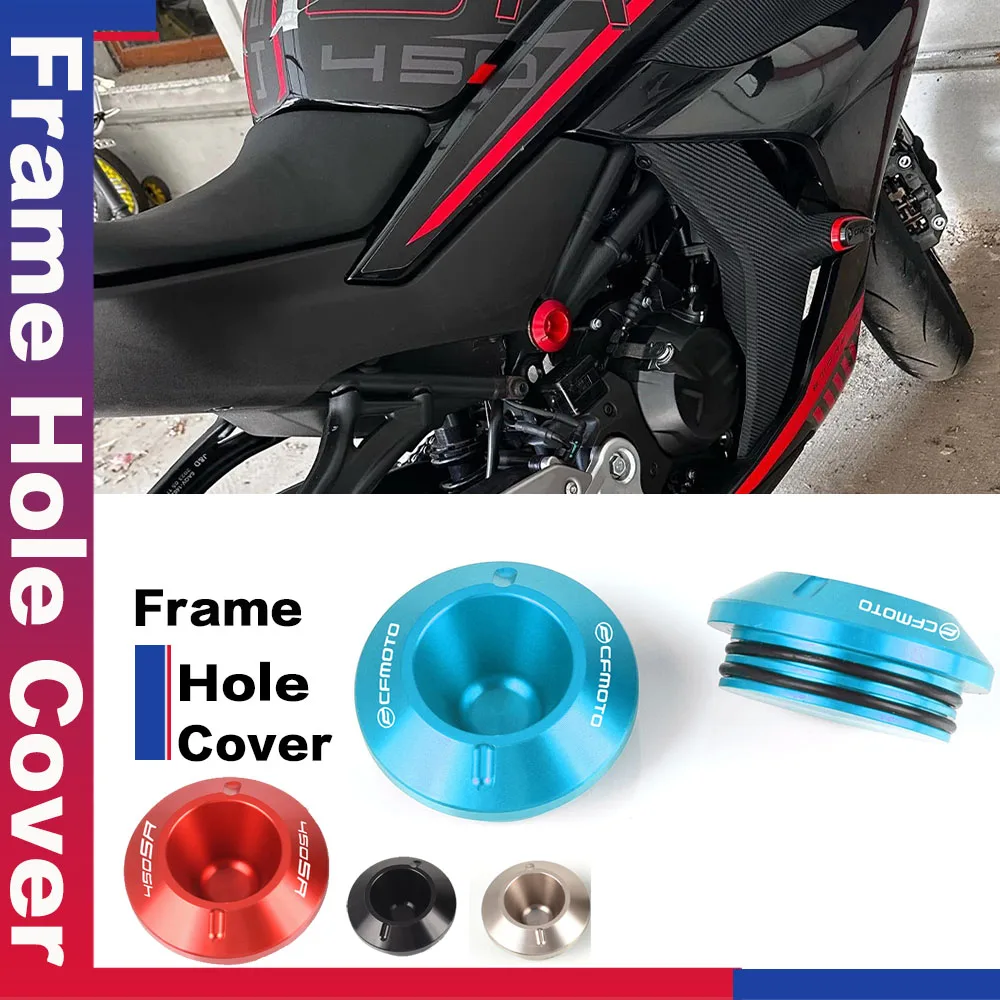 

Motorcycle Accessories CNC Frame Hole Cap Plug Frame Insert Swingarm bolt Cover For CFMOTO 450SR 450 SR 2022 2023 2024 450SS