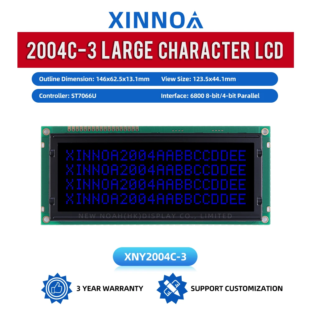 BTN فيلم أسود أزرق 2004C-3 وحدة شاشة مصفوفة نقطية 4*20 4X20 4002 18PIN تحكم ST7066U شاشة عرض شخصية كبيرة