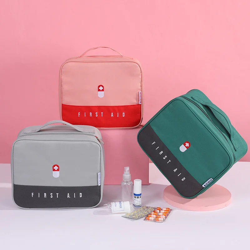 Buy 1 Get 1 Free Household Medical Emergency Kit Portable Large Capacity Portable Multifunctional Layered Storage First Aid Kit