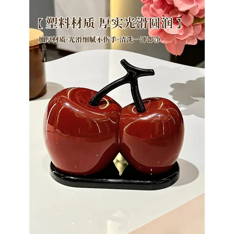 Cherry toothpick box, home creative living room toothpick holder, dental floss box, toothpick jar, cotton swab box, storage box.