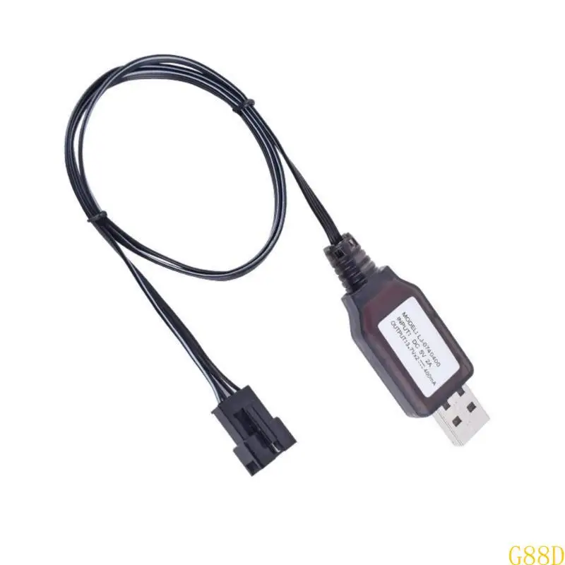 SM4P 7.4V USB Charging Cable 4Pin Lithium Battery Charger Cord Line for DE36W DE65 HM202 EC08 EC16 Car Repairment
