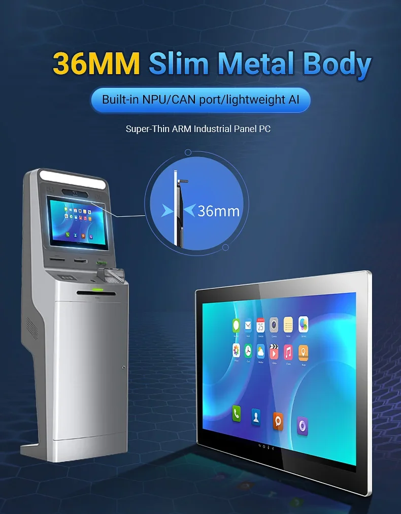 All in One Pc Waterproof Capacitive Touch Screen Win 10 Ip65 Android Embedded Panel Pc for Iot Industrial Applications