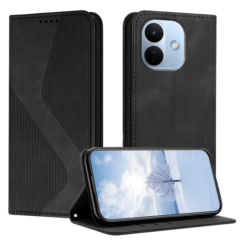 Leather Magnetic Wallet Bags Flip Case For Xiaomi Redmi Note 17 15 14 14s Note17 Pro Max Plus 5G 4G Coque Phone Cover Book Stand
