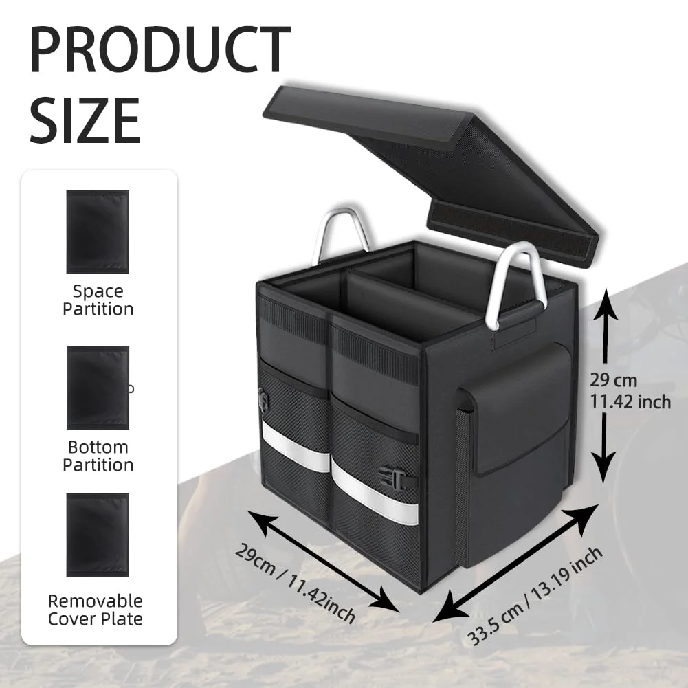 ！@Foldable Portable Trunk Storage Box for Car Outdoor Camping 600D Oxford Cloth Multifunction Storage