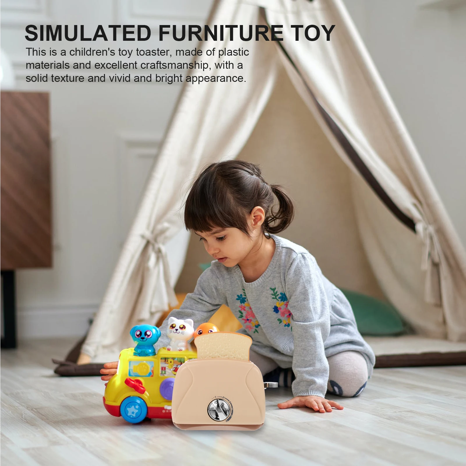 1pc ミニレトロトースターパンマシン装飾シミュレーションおもちゃミニチュアキッチンオーブンプレイ用品模擬家具プラスチック