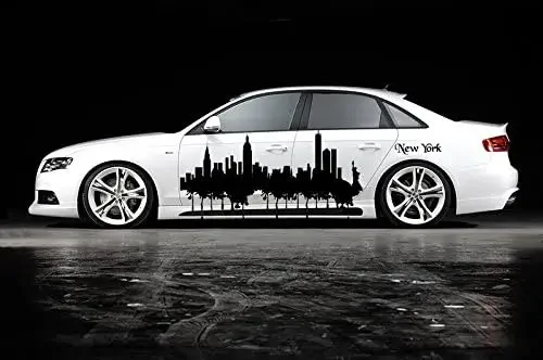 

Car Side Auto Vinyl Decal Art Skyline City New York Inscription Ny Mcar5