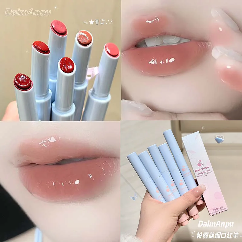 Lápiz labial hidratante de hielo brillante, esmalte de labios ligero con agua, fácil de aplicar, bálsamo labial duradero, Cosméticos de maquillaje de Corea