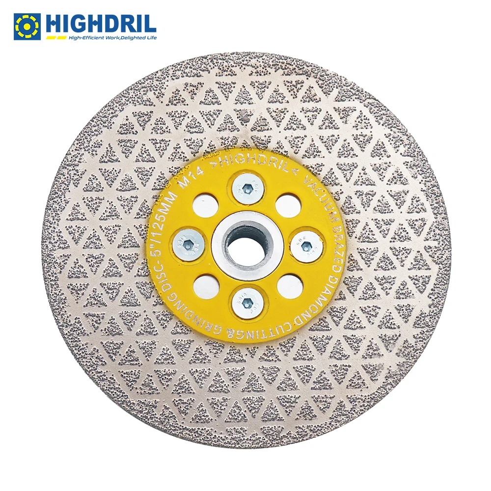 HIGHDRIL 125mm Double-sided Cutting Grinding Disc 1/2Pcs Saw Blade M14 Flange Porcelain Tile Marble Circular Cutter Plate 5inch