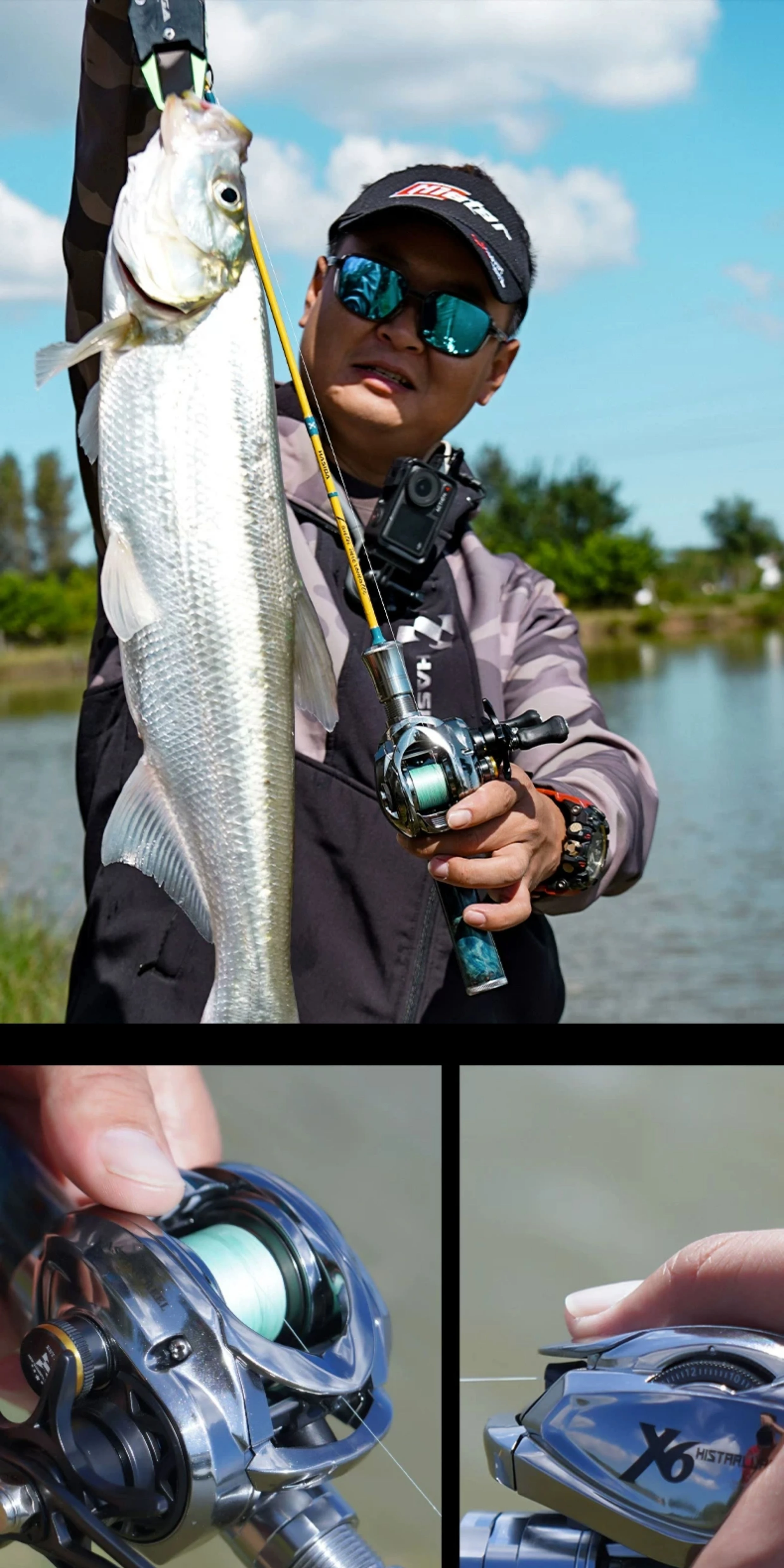 HASIDA X6 Baitcasting-Rolle, Weitwurf, Anti-Rücklauf, Ultraleicht, Keramiklager, Angelköder, Süßwasser, Salzwasser, Bass, Micro Pro – Detail 27