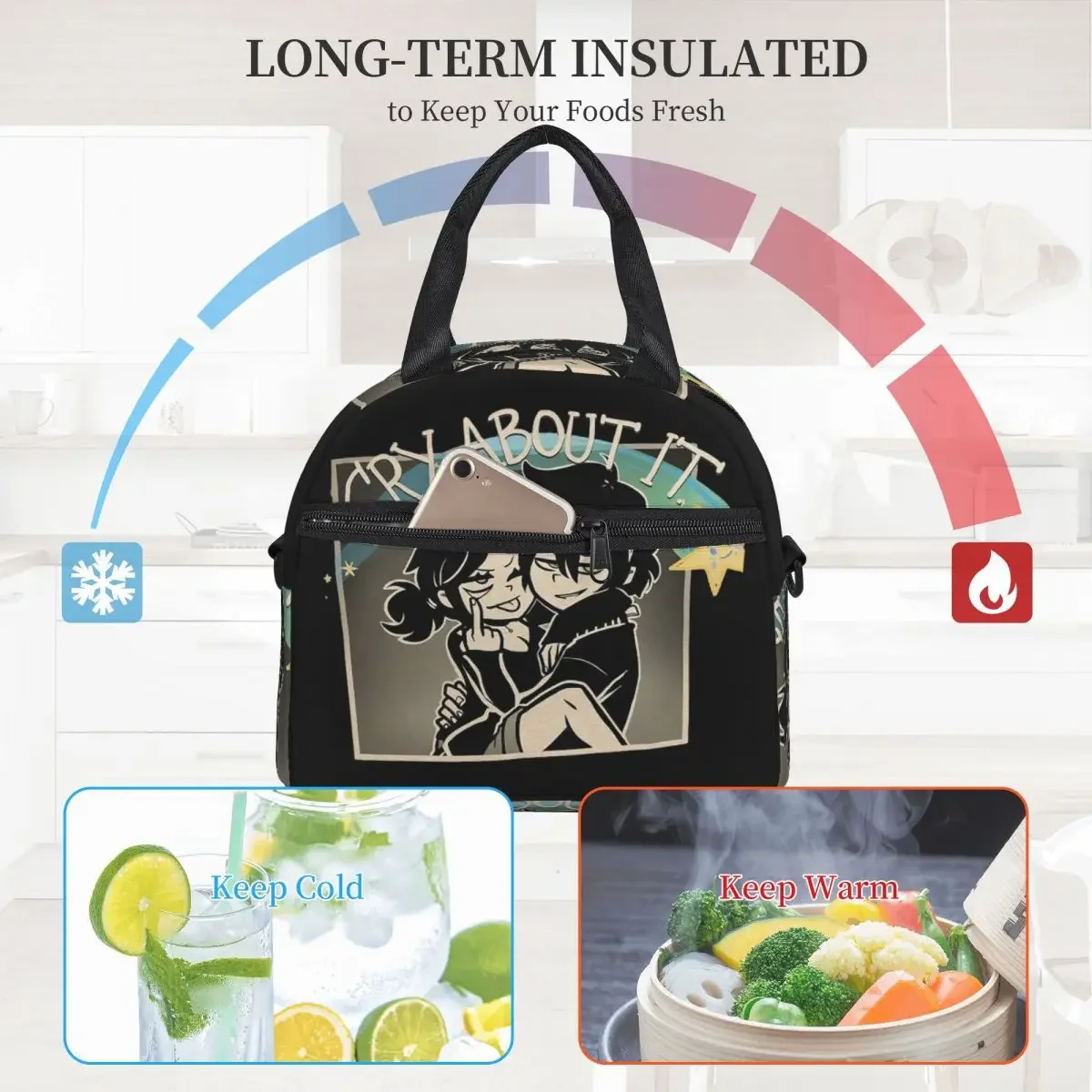 The Coffin Of Andy And Leyley Large Thermal Insulated Lunch Bag Funny Game Reusable Food Container Bags Cooler Thermal Lunch Box