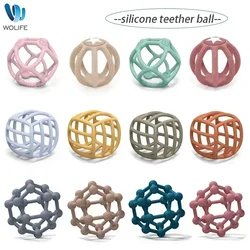 WOLIFE 1PC Baby Silikon Beißring Kleinkinder Molaren Spielzeug Bunte Silikon Kauen Beißring Ball Leicht Zu Reinigen Geschenk Für Baby BAP freies