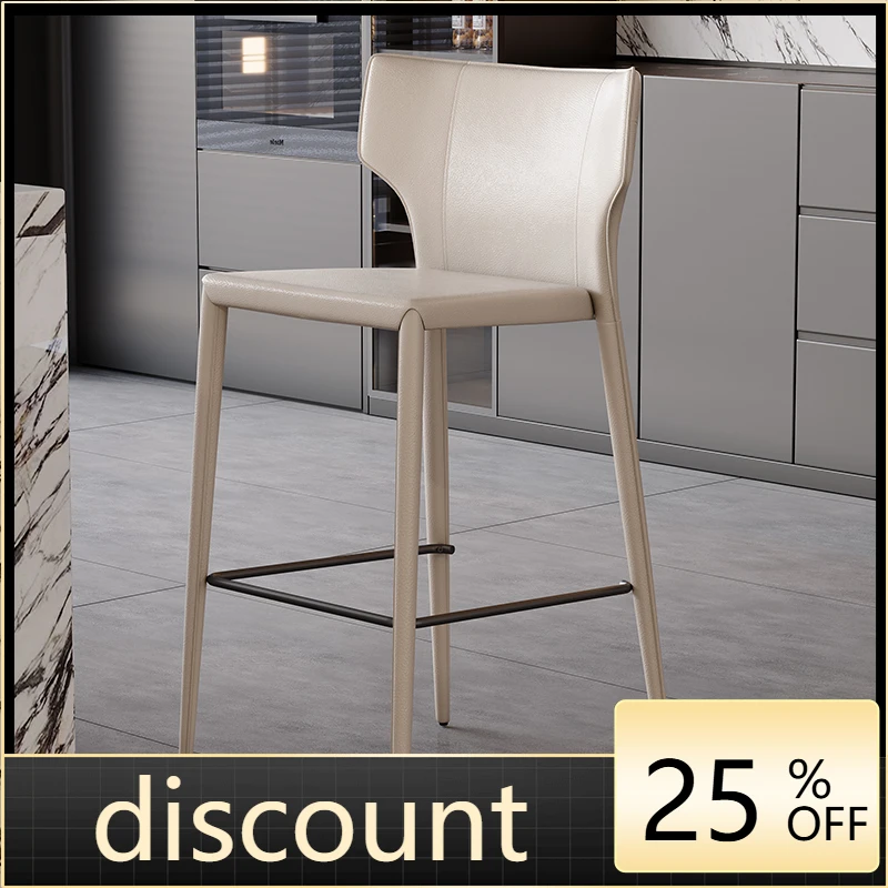 LH Modern Simple Bar Chair Home Backrest Bar Chair Light Luxury High Stool Front Desk