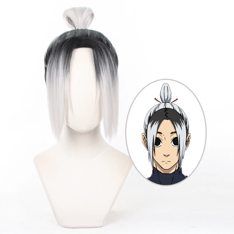 Gagamaru-Peluca de Cosplay de Anime para hombres, pelucas sintéticas cortas, resistentes al calor, para fiesta de Halloween