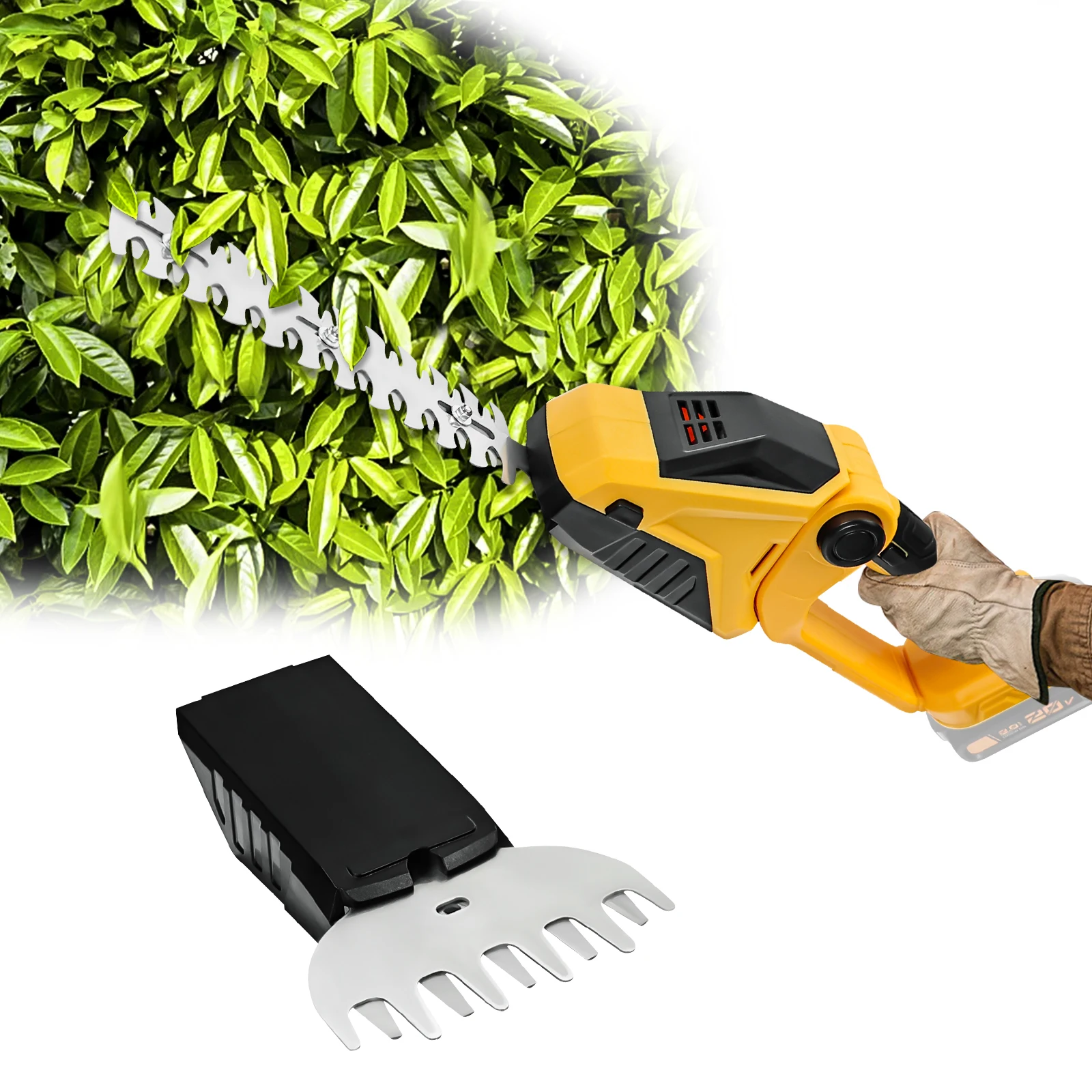 

Cordless Electric Hedge Trimmer for Dewalt 20V Battery Shrub Trimmer Grass Shears Handheld Grass Cutter Hedge Shear (No Battery)