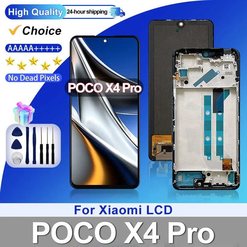 AMOLED 2201116PG For Xiaomi POCO X4 PRO 5G LCD Display Digitizer Panel For Xiaomi Poco X4 Pro Display Assembly Replacement Parts