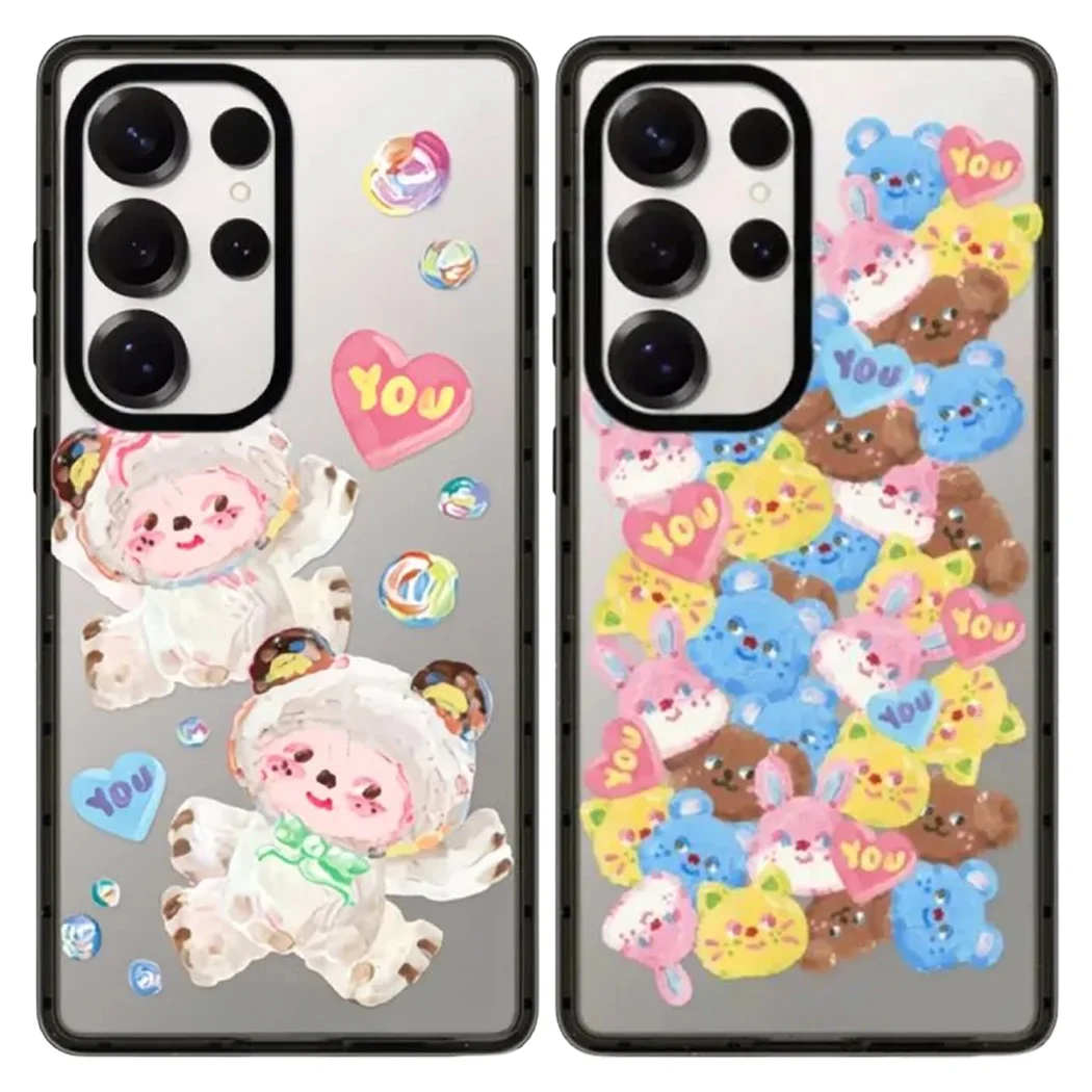 

Colorful Graffiti Cartoon Dog Acrylic Magnetic Case: Compatible with Samsung Galaxy S23 U S24U S25 Ultra S25+ Plus Shell