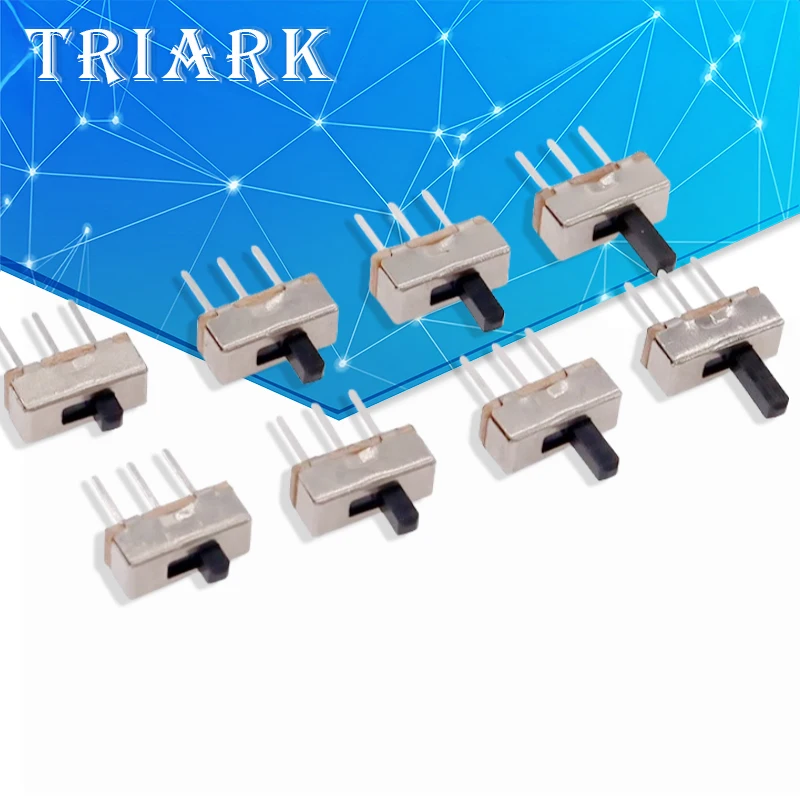 

20 шт. SS12D00 прерыватель включения-выключения мини-ползунковый переключатель 3pin 1P2T 2 положения высококачественный тумблер длина ручки: 3 мм/4 мм/5 мм/6 мм