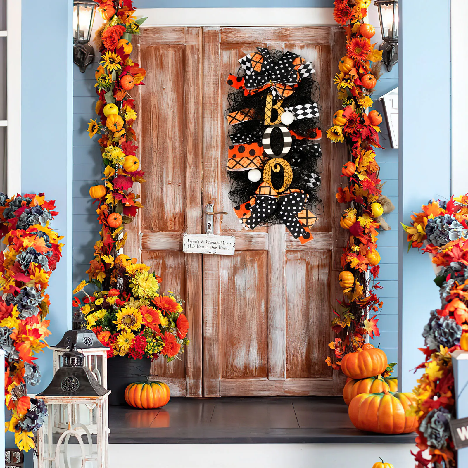 

Хэллоуин венок орнамент светлая дверь подвесное украшение фестиваль украшения реквизит