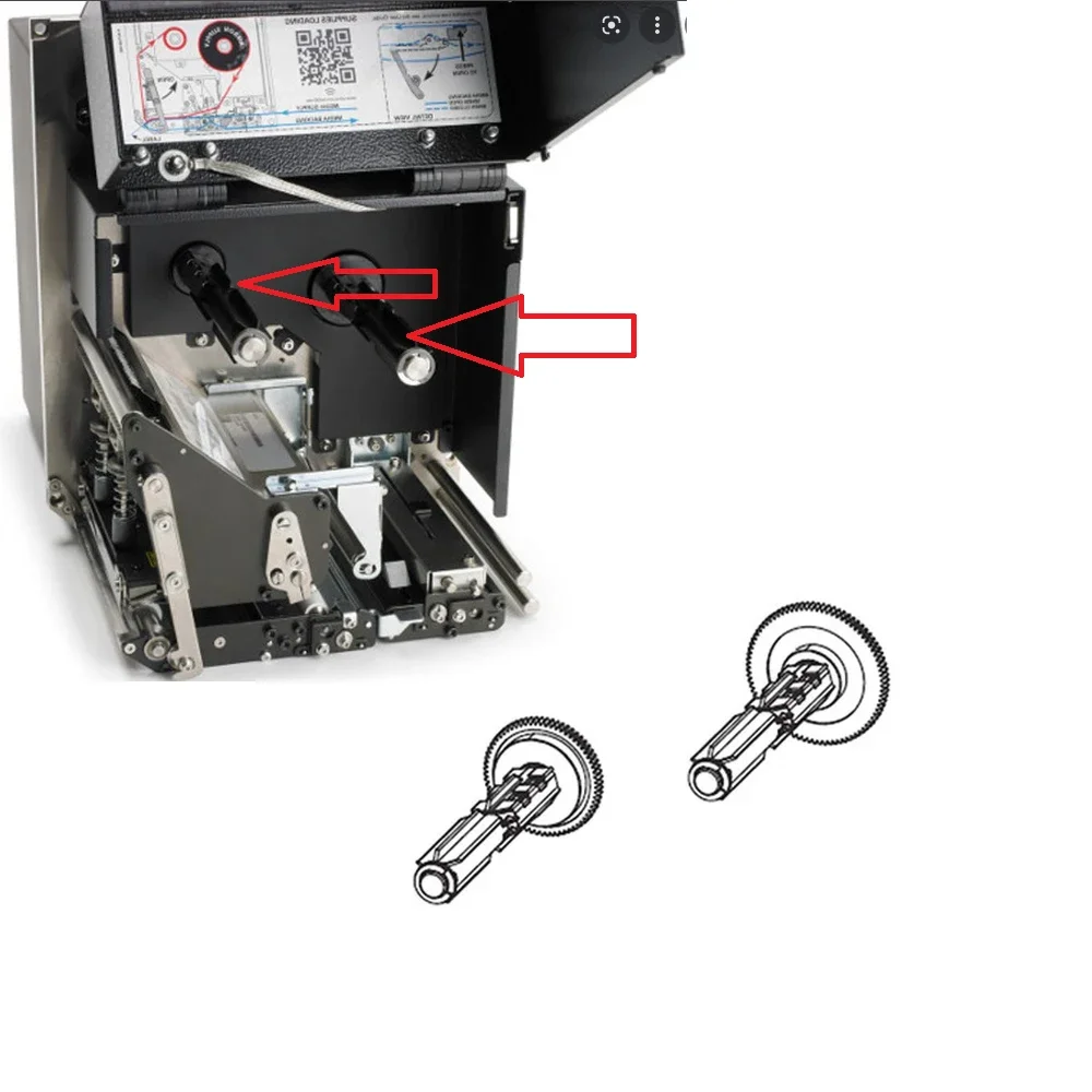1 Set P1046696-037 RIBBON SPINDLES For  ZEBRA ZE500 4 RH & LH P1046696037