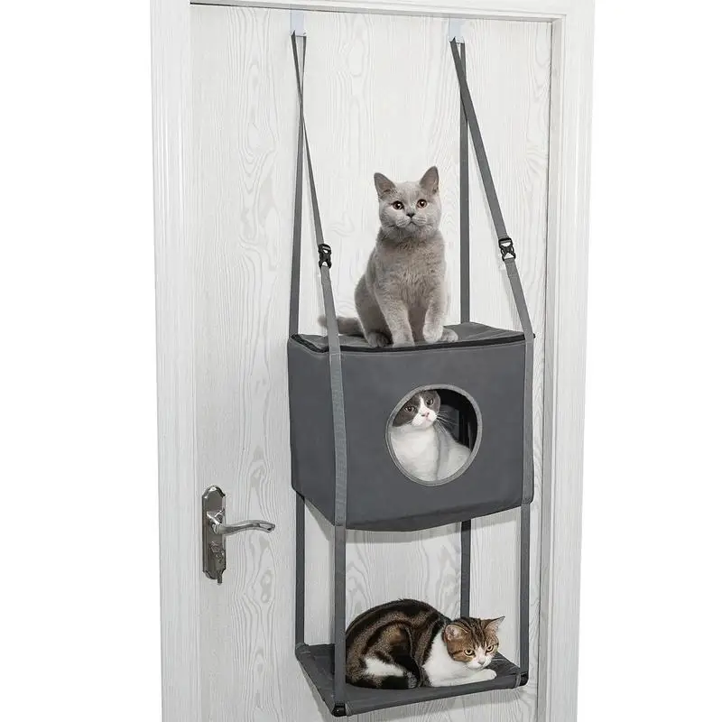 

Door Cat Hammock Indoor Breathable 16X13Inches Cat Climber Foldable Door-Mounted Cat Hammock Comfortable Removable Seasonal