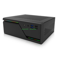 A09R mini computer desktop empty chassis 5V ARGB panel 4USB support small 1U power supply itx main board