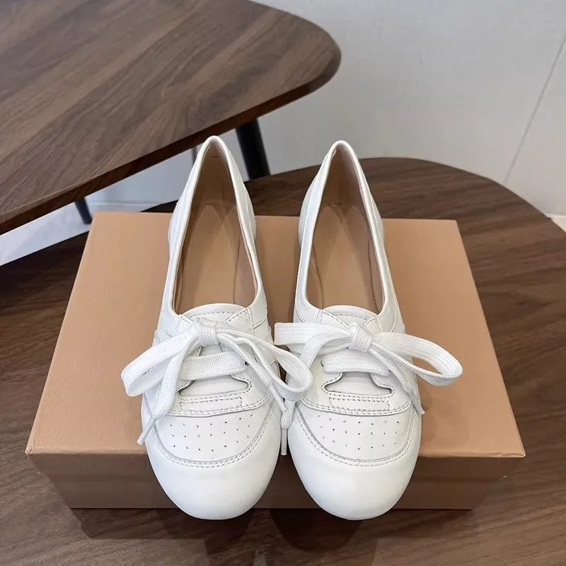 Bailarinas con Lazo para Mujer, Zapatos de Tacón Bajo Suaves de Cuero Sintético, Manoletinas Retro Francesas, Calzado Casual Cómodo para Caminar, Slip On Planos Elegantes, Zapatillas de Barco para Diario.