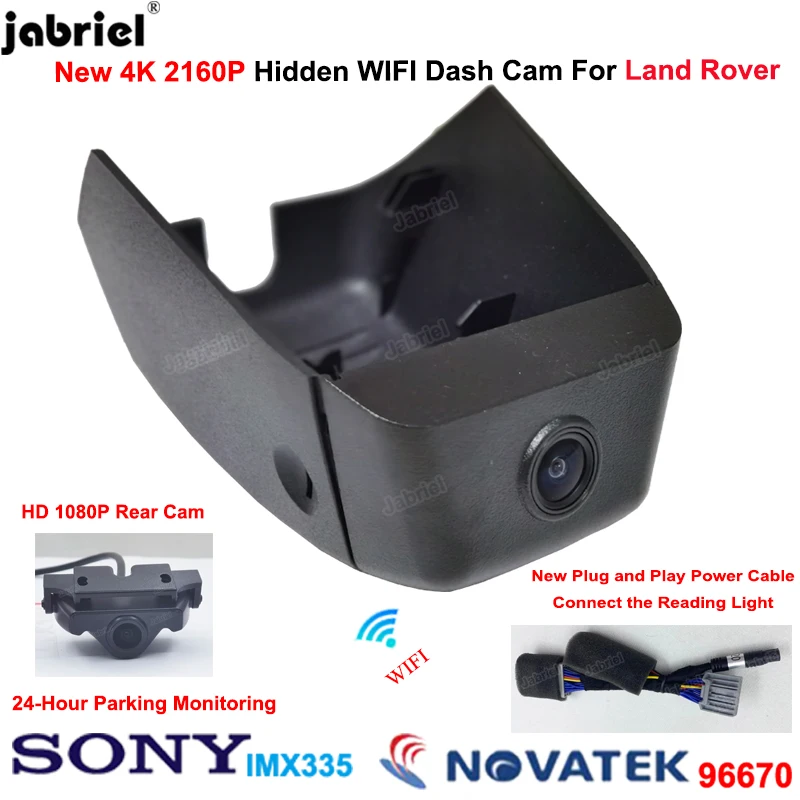 

4K Car DVR Dash Cam Dual for Land Rover Range Rover Velar for Land Rover Range Rover Evoque 2020 2021 2022 For Jaguar 2018-2022