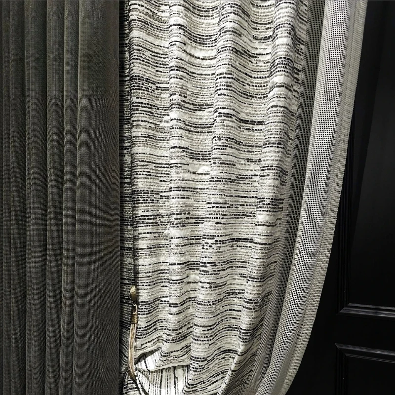New Elegant Blackout Window Coverings French Luxury Embroidery Curtains High End European Villa Drapes for Living Room Elegant