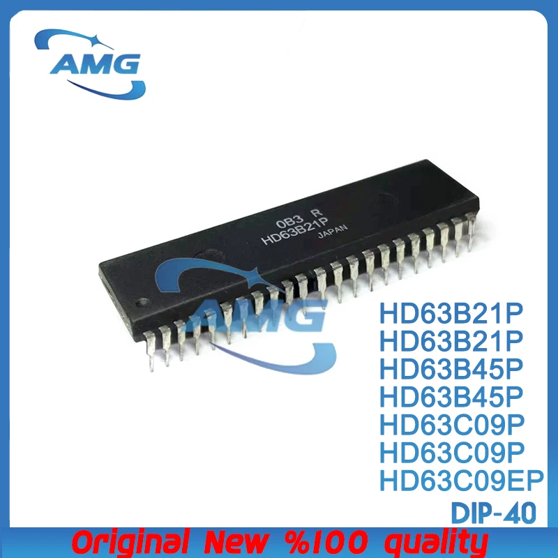 1PCS HD63B21P DIP40 HD63B21P HD63B45P HD63B45P HD63C09EP HD63C09P HD63C09P Microcontroller Direct insertion DIP-40