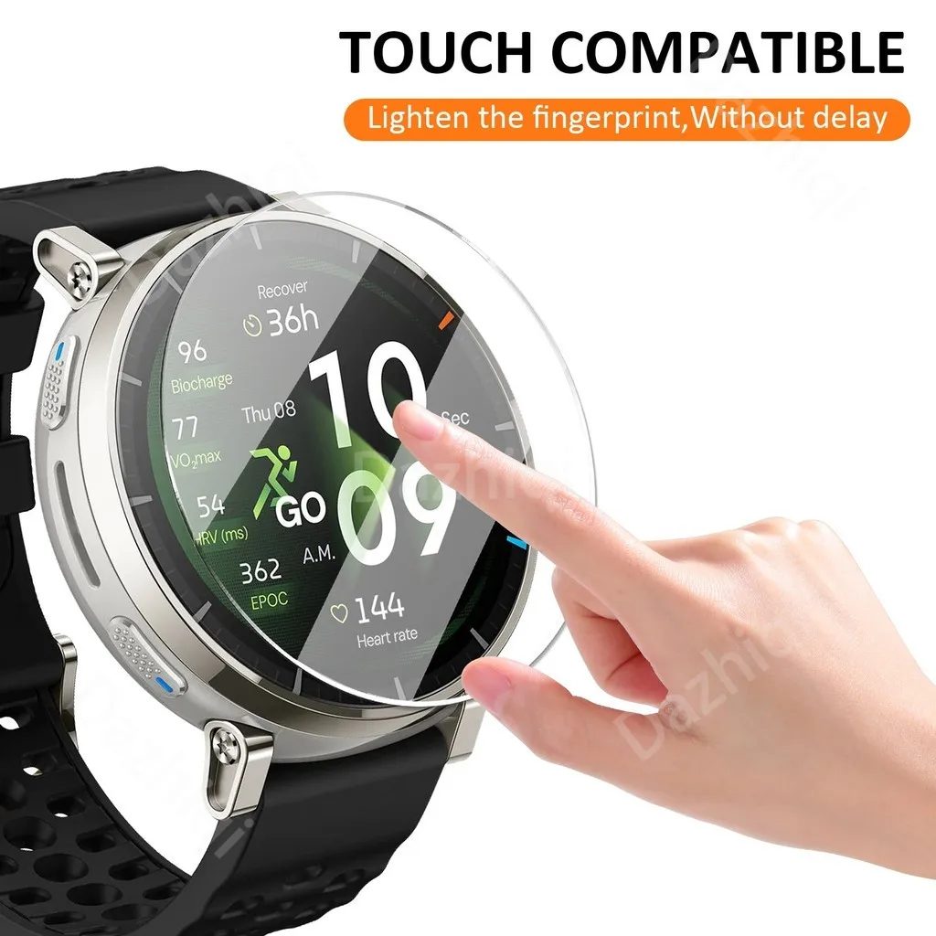 9H Tempered Glass for Amazfit Active 3 Screen Protector Film Easy Install Tool for Amazfit Active3 Instant Protective Glass