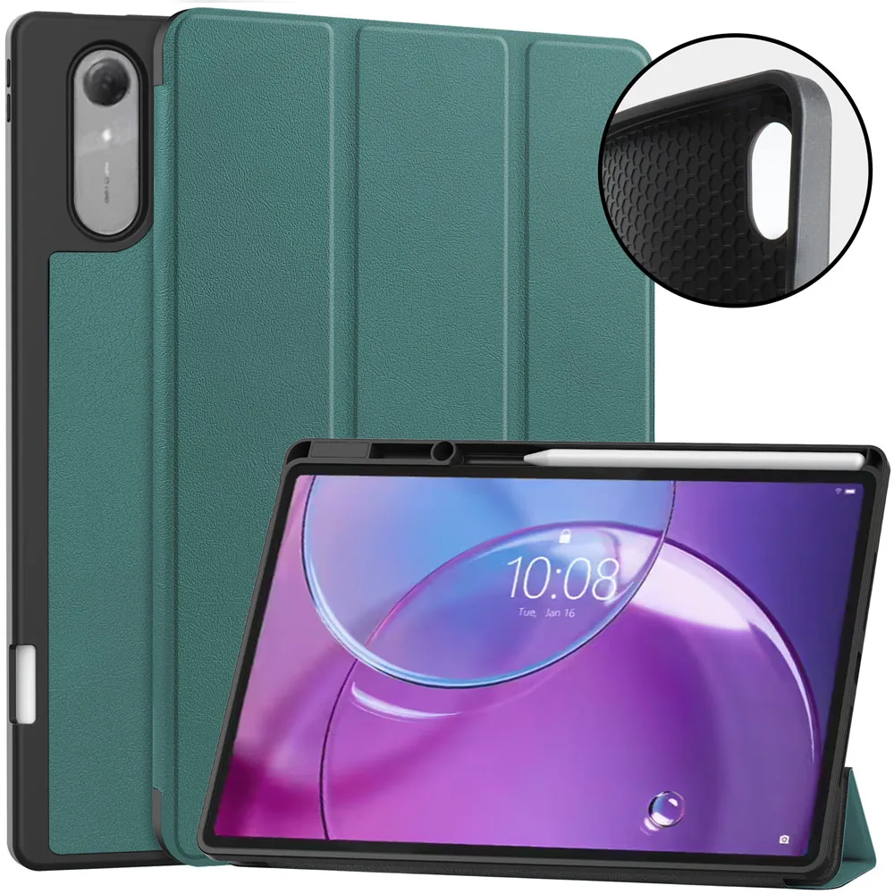For Lenovo Idea Tab Pro Gen 2 Case Tri‑fold TPU Auto Sleep/Wake Shockproof Protective Cover For Xiaoxin Pro GT 13 Pro 13 Tablet