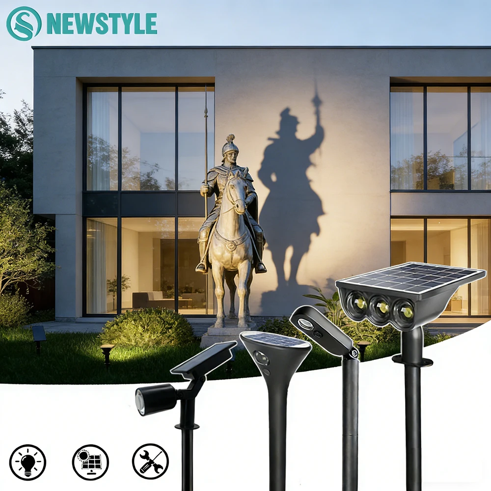 

1 шт. Солнечный прожектор для улицы, водонепроницаемый IP65, светодиодный ландшафтный светильник на солнечной энергии для сада, дорожек, двора, подъездных путей, патио, декоративное освещение, теплый белый свет, L