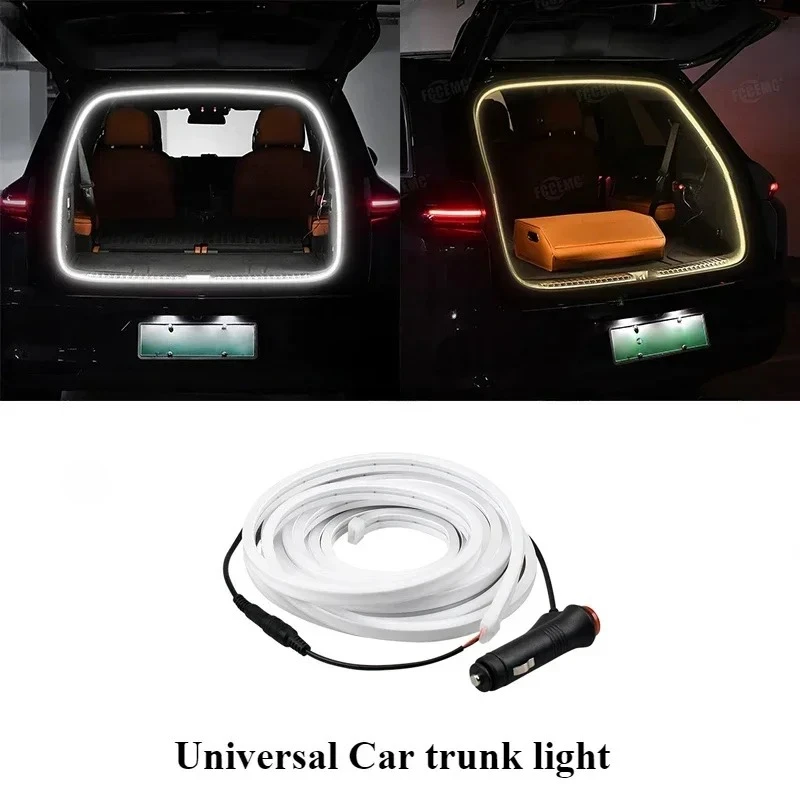 

Светодиодная лента для багажника автомобиля 5M, атмосферные лампы с питанием от прикуривателя, декоративное освещение, универсальная, подходит для внедорожников, модель Y