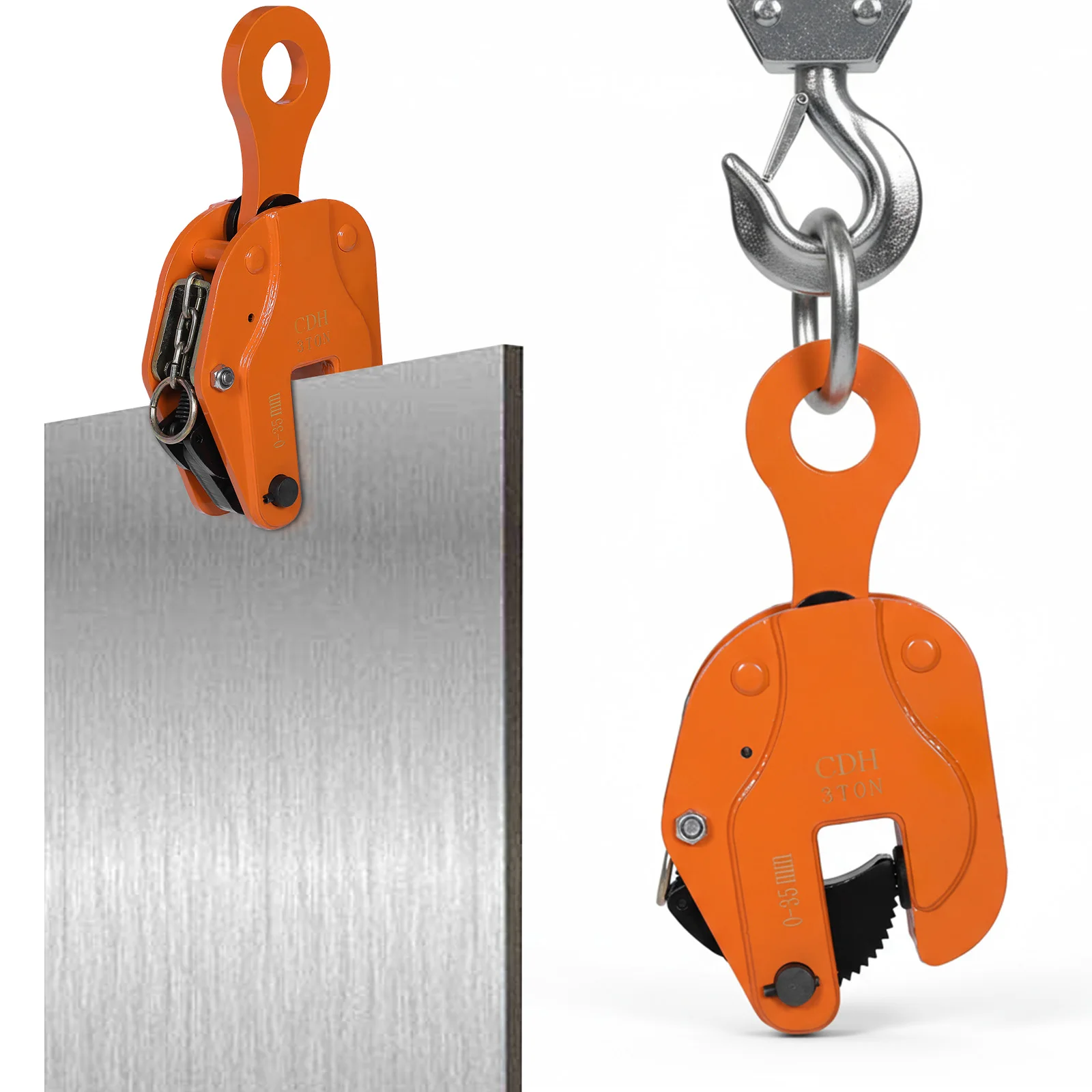 

Vertical Lifters Alloy Plate Tongs Wear Resist Vertical Plate Lifting Clamp Anti-Slip for Industry Crane Home Business