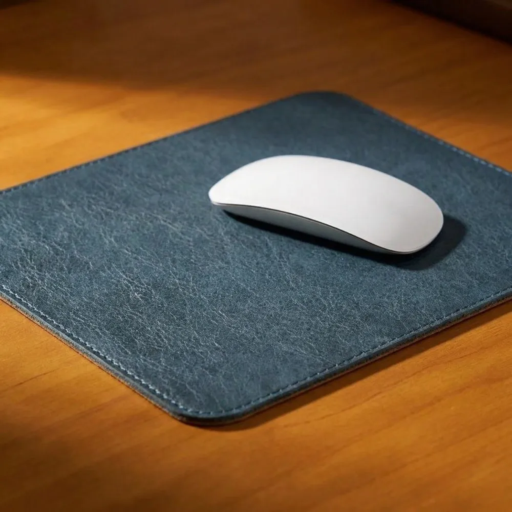 Cowhide Leather Texture Double-sided Mouse Pad Non-slip Wear Resistant Mice Mat Smooth Anti Scratch Computer Table Protector