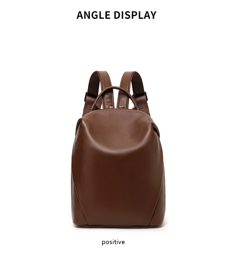 Echtleder-Rucksack für Damen, Kompakte Diebstahlsichere Umhängetasche mit Obergriff, Perfekt für Büro, Reisen & Alltag – Detail 8