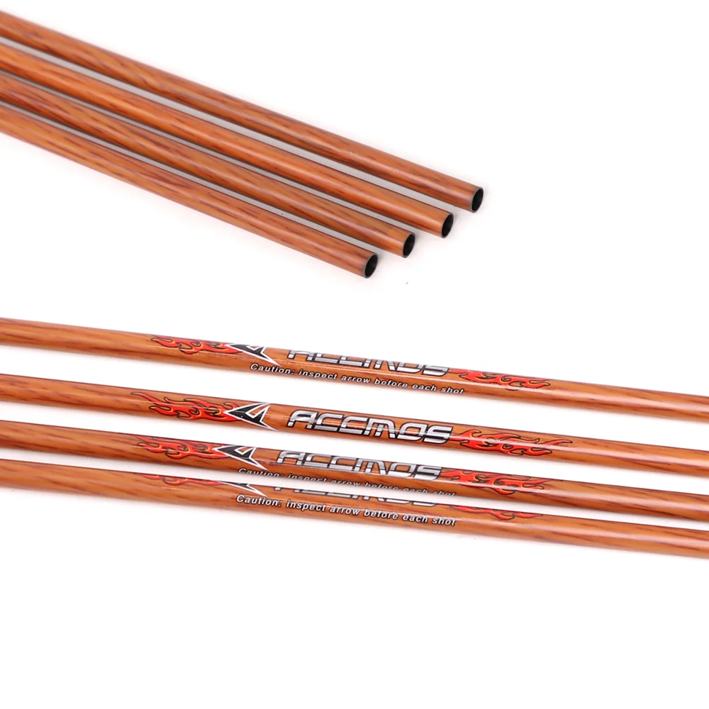 Imagem -02 - Carbono Seta Shaft para Caça e Tiro Pele de Madeira Tiro com Arco Acessório Spine 400 450 500 600 700 id 62 mm Pcs 12 Pcs