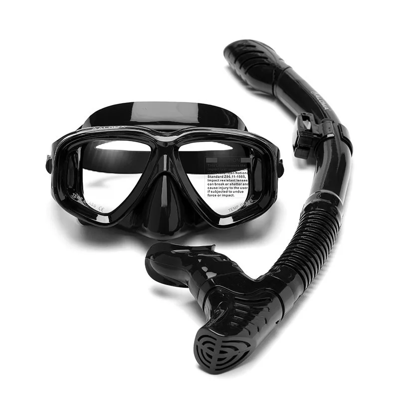 Scubal Diving Mask Snorkels  Set  Anti-burst myopia lenses  Anti-Fog adult Diving Swimming Easy Breath Tube  Snorkel Mask