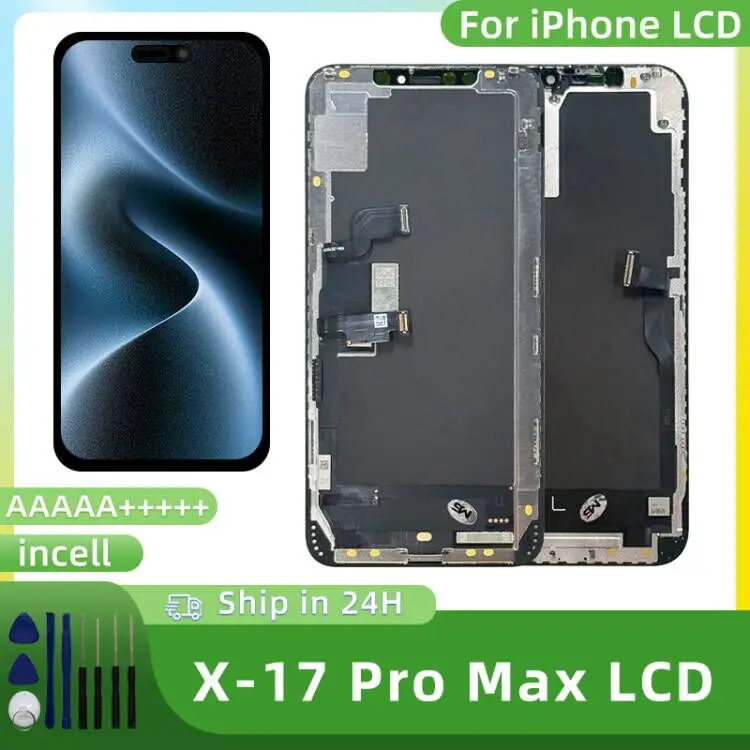 Super INCELL para iPhone X XR LCD XS MAX 11 12 Mini con Face ID y táctil, pantalla para iPhone 15 16 Pro 17 Pro Max