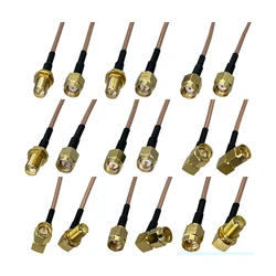 RG316 SMA to SMA RP SMA Male Plug & Female Jack Crimp Straight & Right Angle Coaxial Connector Pigtail Jumper Cable 4inch~10FT