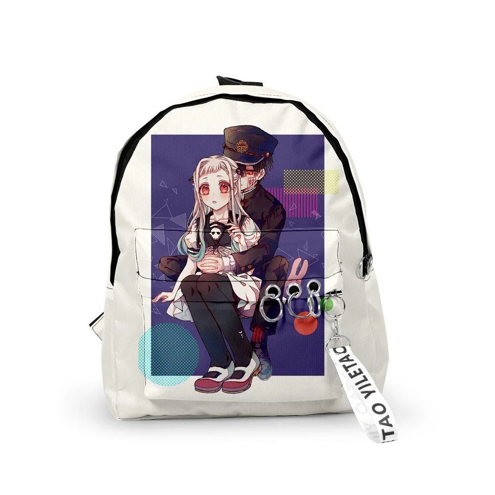 Classic Toilet-bound Hanako-kun Backpacks Boys/Girls pupil School Bags 3D Print Keychains Oxford Waterproof Cute Small Backpacks