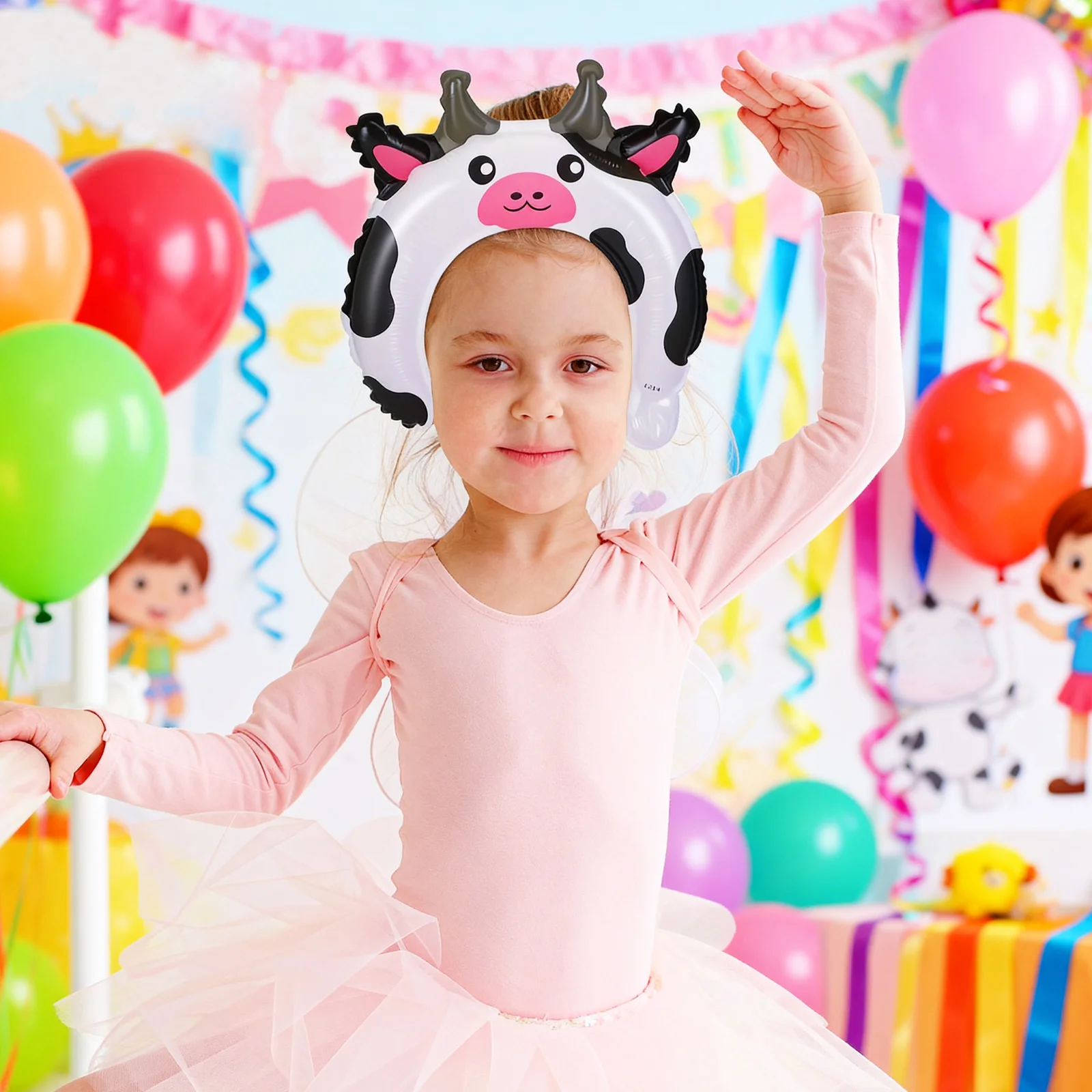 

50Pcs Balloon Headband Animal Cartoon Inflatable Party Decoration Festival Hairband Ornament Animal Balloons