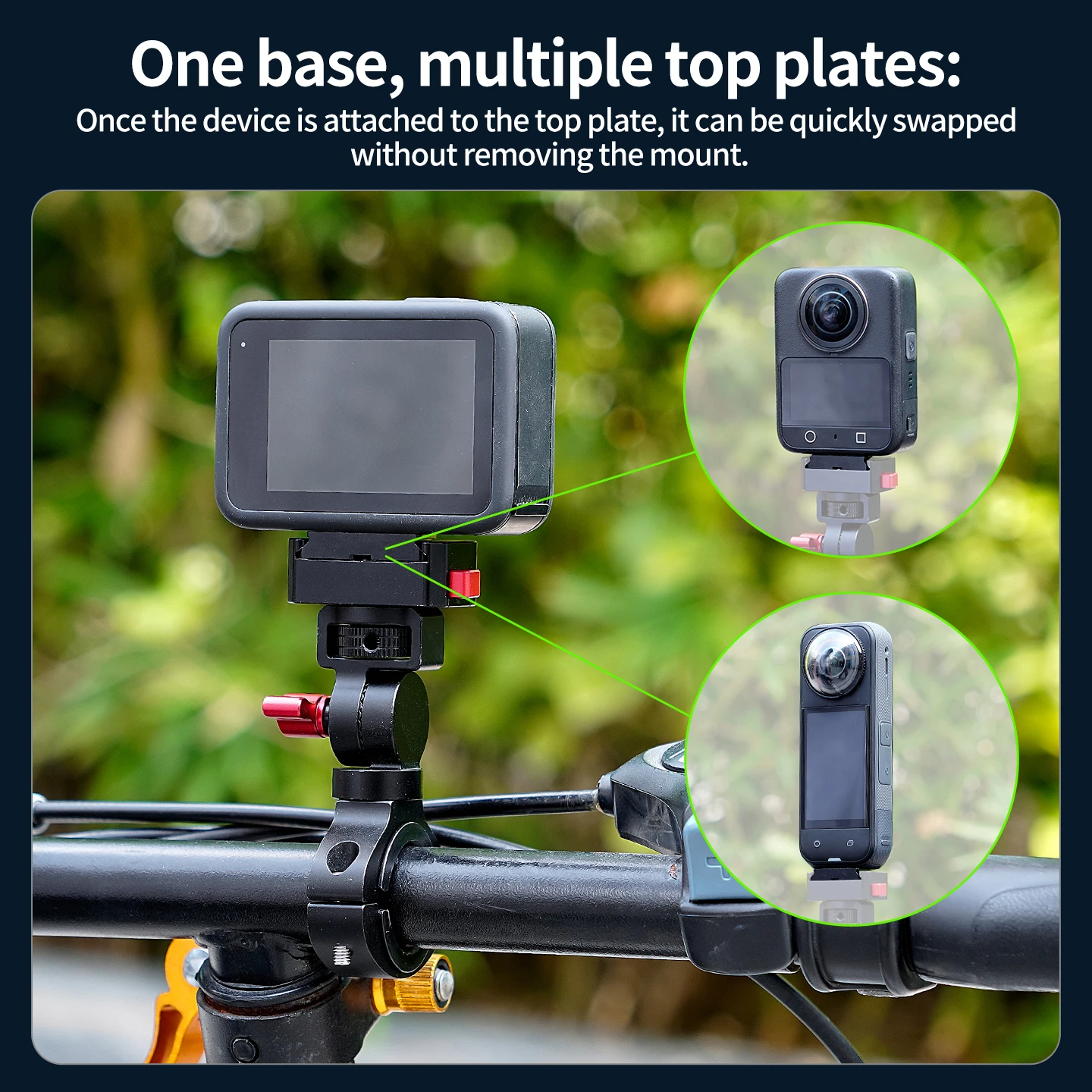 Schnellverschluss-Klemme für GoPro 13 12 11 Insta360 Ace Pro 2 X5 für DJI Osmo Action 6 DSLR-Kamera QR-Halterung Stativ Vlog-Halterung – Detail 6
