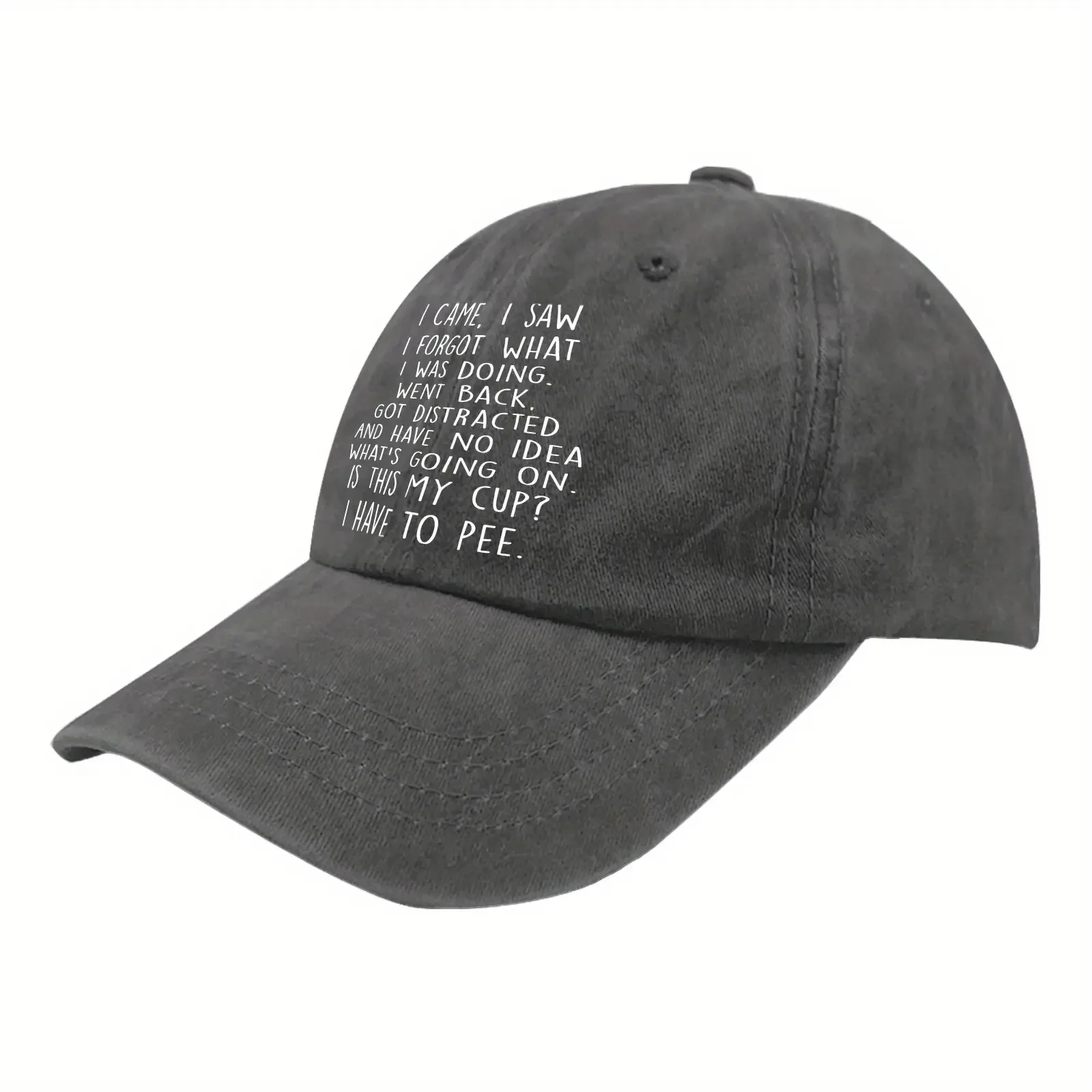 I'M Here I See I Have Anxiety So I Left Vintage Washed 6 Colors Baseball Cap Lightweight Outdoor Cap Unisex