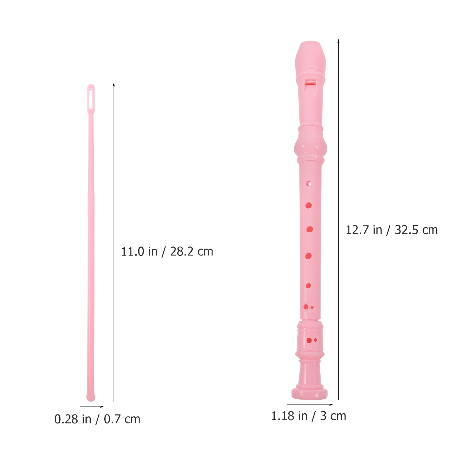 

1 Set Soprano Recorder Flute Instrument 8 Hole Lightweight Pure Sound Musical Teens Beginners Gift Birthday Christmas Festival
