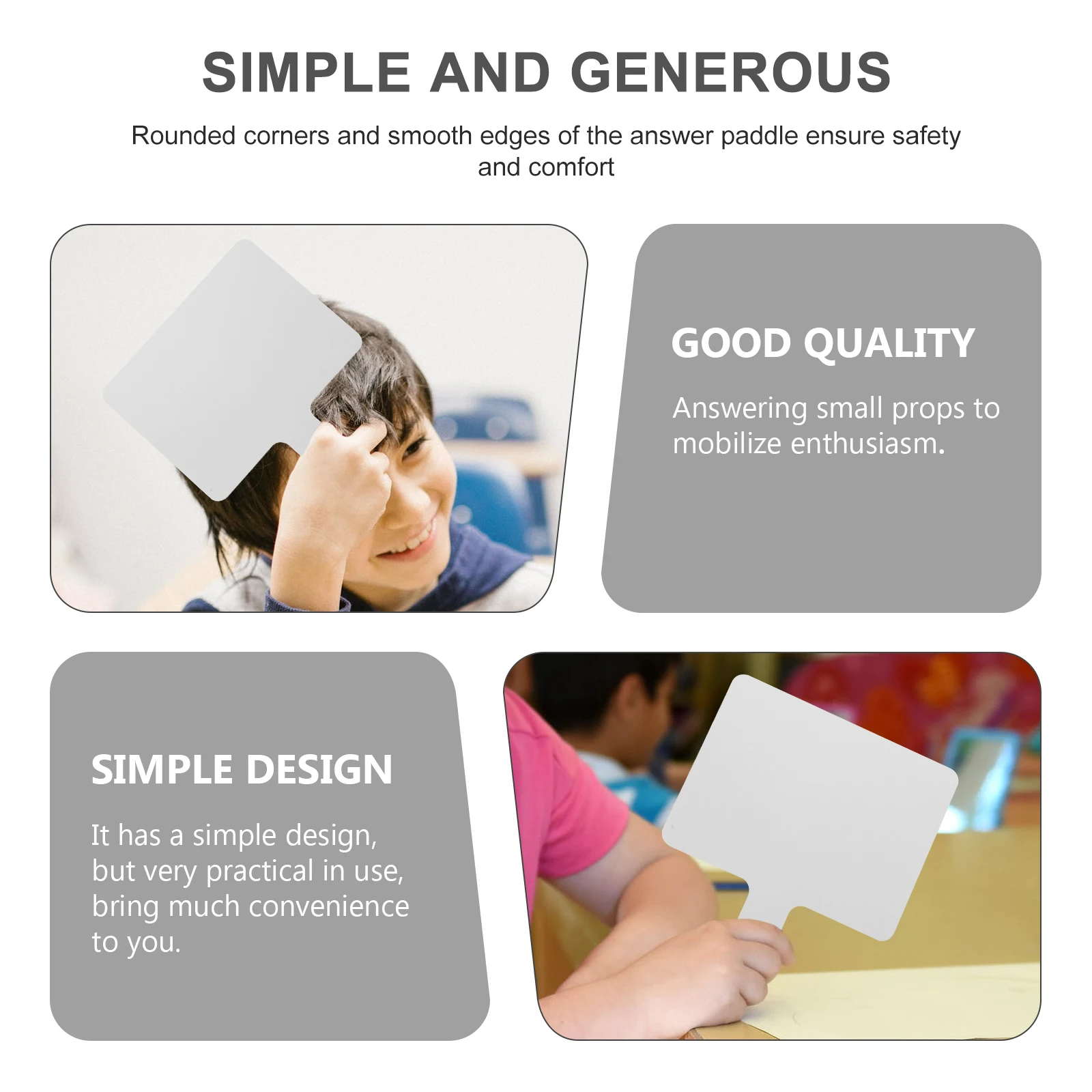 

Blank Paddle Board Writeable Whiteboards Small Teaching Tool Fits Quiet Class