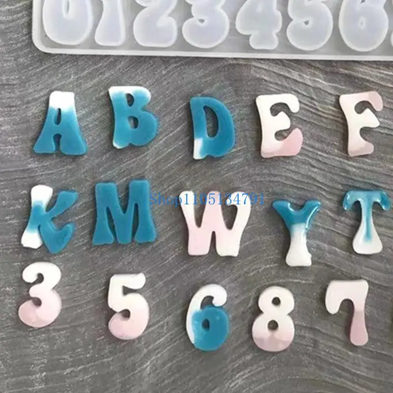 98 litery formy do odlewania żywicy DIY numer alfabetu formy do odlewania biżuterii narzędzia rzemieślnicze